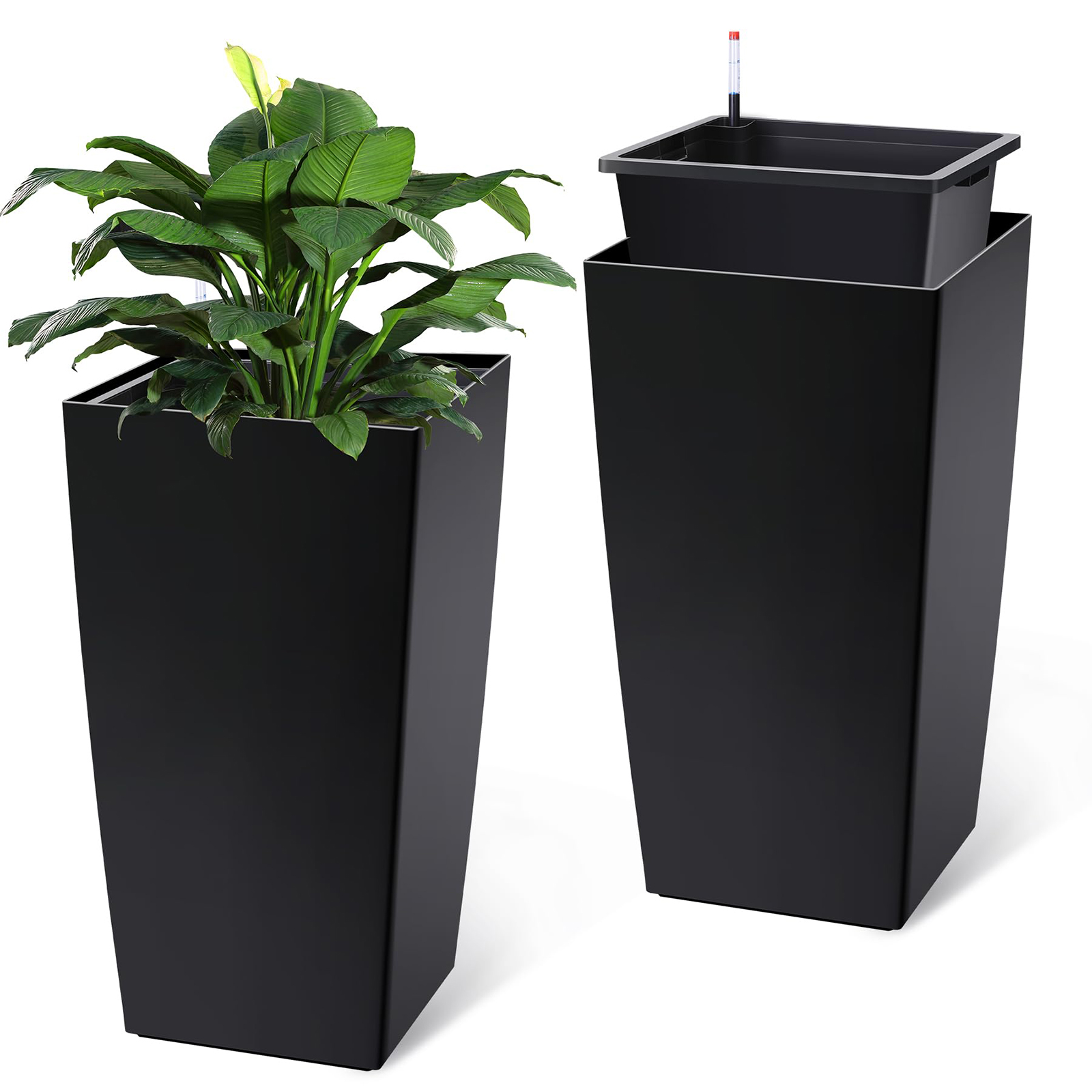 Set Of 2 30in Tall Planters Fo – Self Watering Insert recenzja i cena
