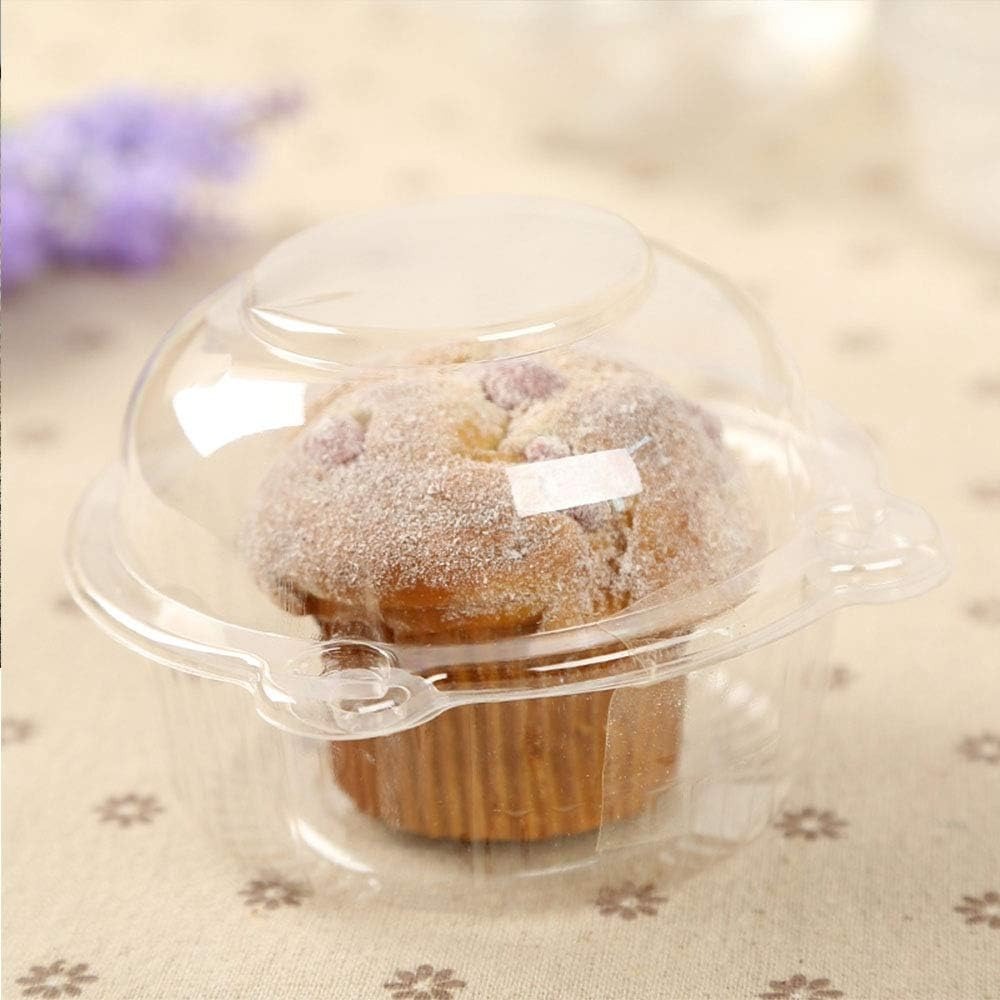 Cupcake Holders Individual,50  – Plastic Dome Clear recenzja i cena