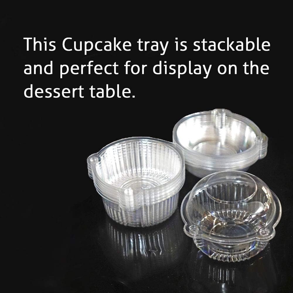 Cupcake Holders Individual,50  – Plastic Dome Clear recenzja i cena