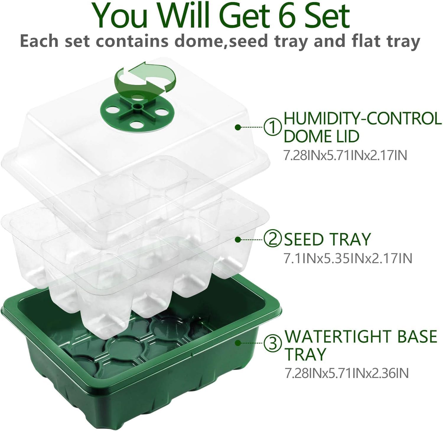 6-Pack Seed Starter Tray with  – Humidity Dome Kit recenzja i cena