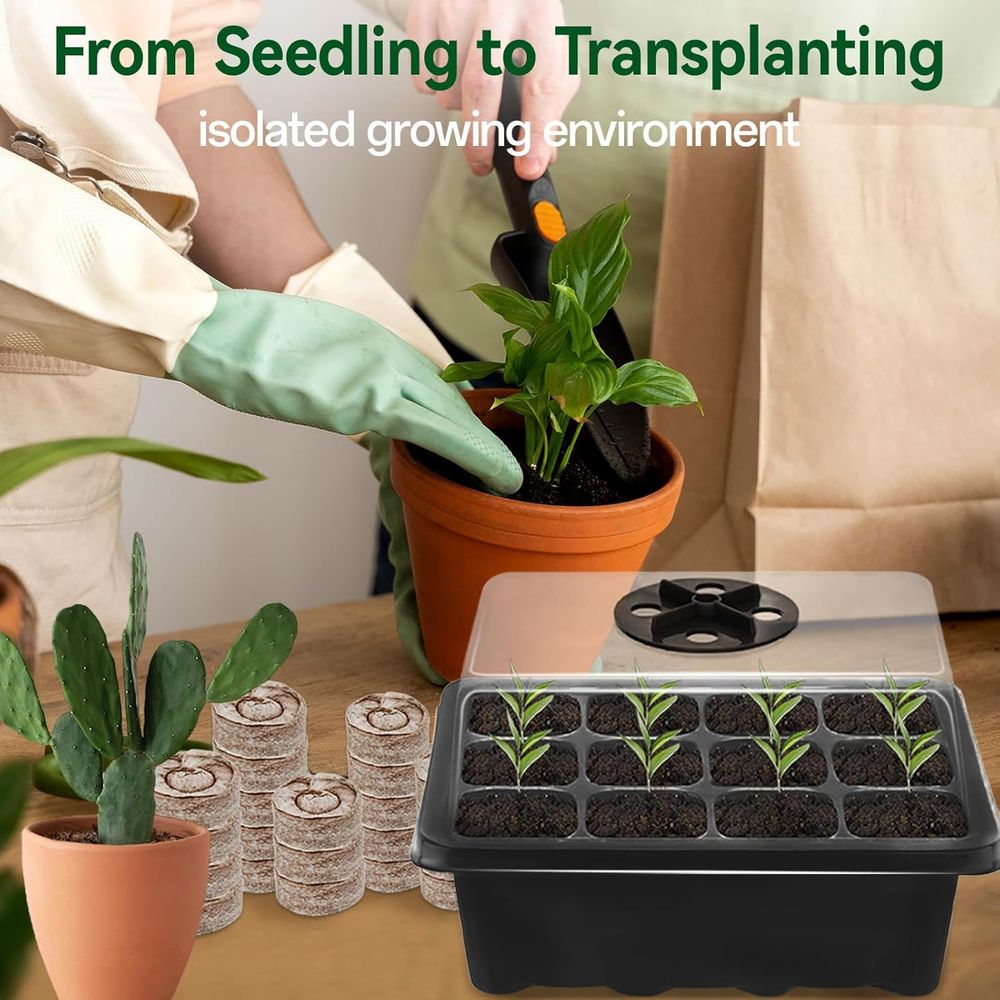 4 Pack Seed Starter Tray with  – Peat Pellet Tray recenzja i cena