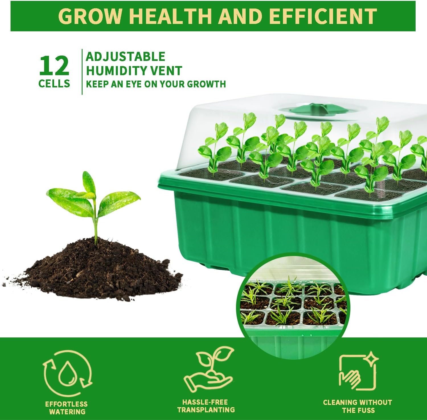 5-Pack Seed Starter Tray Kit w – Humidity Dome Kit recenzja i cena