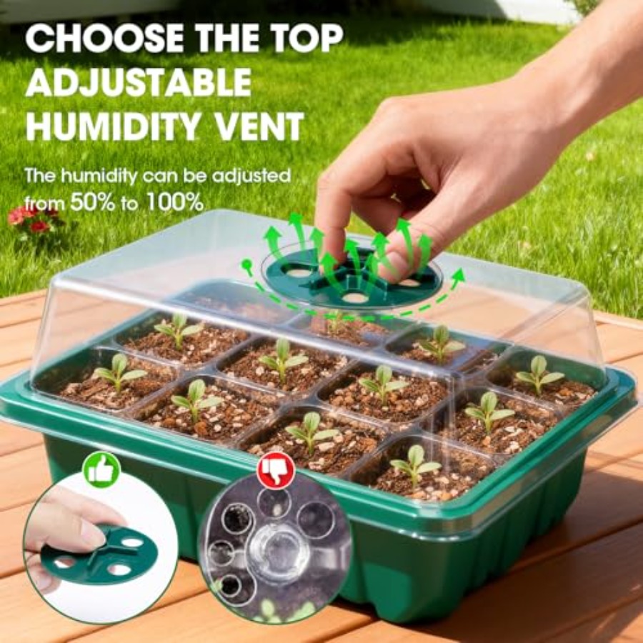 5 Packs Seed Starter Tray with – Humidity Dome Kit recenzja i cena